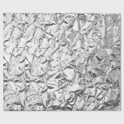 Kreukzacht folieeffect Aluminium gescrund Cadeaupapier (Vlak)