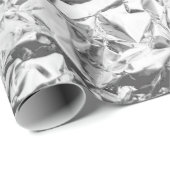 Kreukzacht folieeffect Aluminium gescrund Cadeaupapier (Rol Hoek)