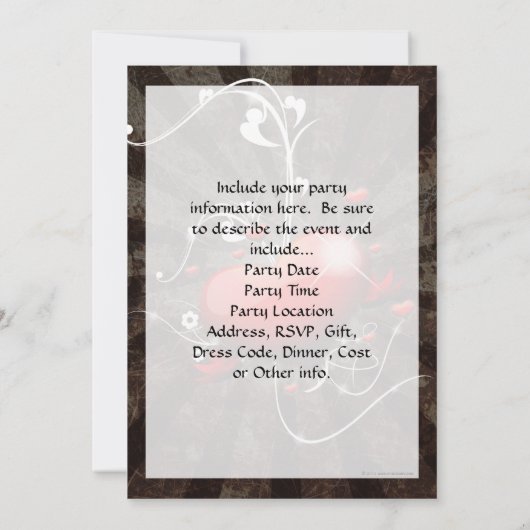 Kreukzend hart met Zwemrijke achtergrond Kaart (Achterkant)