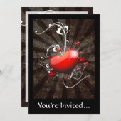 Kreukzend hart met Zwemrijke achtergrond Kaart (Voorkant / Achterkant)