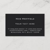 Kreukzilver, Chrome look Visitekaartje (Achterkant)