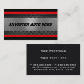 Kreukzilver, Chrome look Visitekaartje (Voorkant / Achterkant)