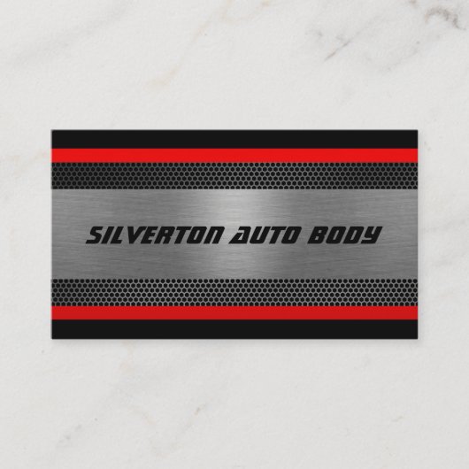 Kreukzilver, Chrome look Visitekaartje (Voorkant)