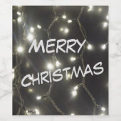 Kreukzilververlichting voor kerstmis F&B Label set Wijn Etiket (Enkel label)