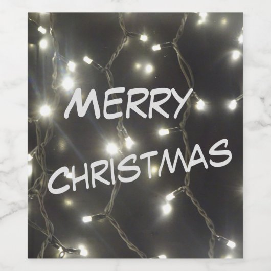 Kreukzilververlichting voor kerstmis F&B Label set Wijn Etiket (Enkel label)