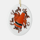 Kreukzwart en Oranje Kwaliteit Fotoversiering Keramisch Ornament (Rechts)