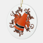 Kreukzwart en Oranje Kwaliteit Fotoversiering Keramisch Ornament (Links)