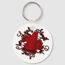 Kreukzwart en rode kwaliteiten sleutelhanger