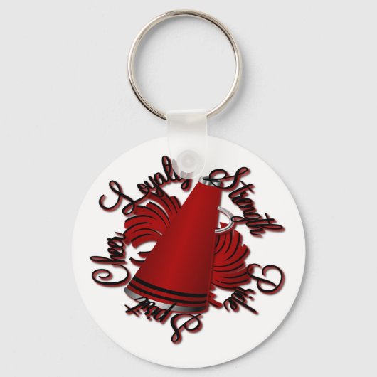 Kreukzwart en rode kwaliteiten sleutelhanger (Voorkant)