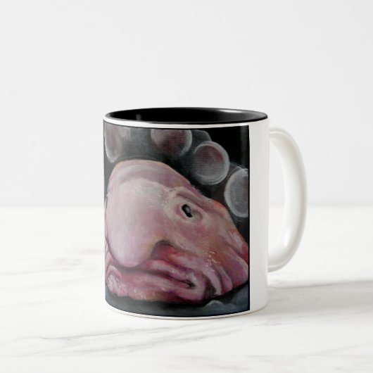 kreupelvis tweekleurige koffiemok (Voorkant rechts)