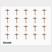 Kreuz Jesus Christus cross Christ Ronde Sticker (Vel)
