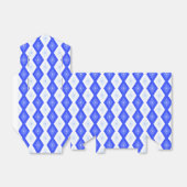 Kreuzenblauw diamantpatroon bedankdoosjes (Uitgevouwen)