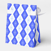 Kreuzenblauw diamantpatroon bedankdoosjes (Achterkant)