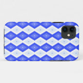 Kreuzenblauw diamantpatroon Case-Mate iPhone case (Achterkant (horizontaal))