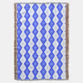 Kreuzenblauw diamantpatroon deken (Voorkant Verticaal)