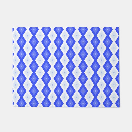 Kreuzenblauw diamantpatroon deurmat (Voorkant)