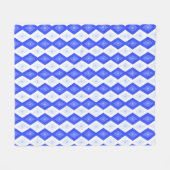 Kreuzenblauw diamantpatroon fleece deken (Voorkant (Horizontaal))