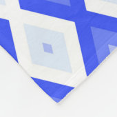 Kreuzenblauw diamantpatroon fleece deken (Hoek)