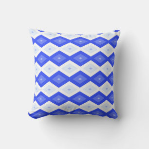 Kreuzenblauw diamantpatroon kussen