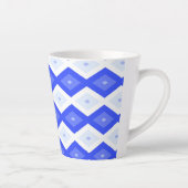 Kreuzenblauw diamantpatroon latte mok (Rechts)
