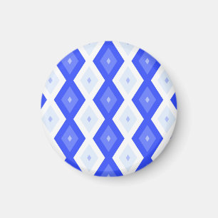 Kreuzenblauw diamantpatroon magneet