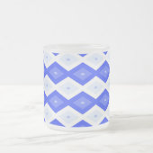 Kreuzenblauw diamantpatroon matglas koffiemok (Center)