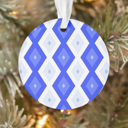 Kreuzenblauw diamantpatroon ornament (Boom)