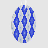 Kreuzenblauw diamantpatroon ornament (voorkant)