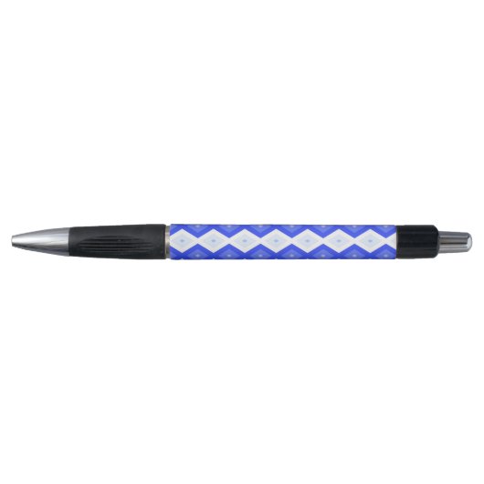 Kreuzenblauw diamantpatroon pen (Voorkant)