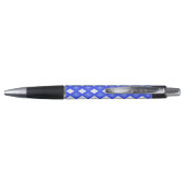 Kreuzenblauw diamantpatroon pen (Achterkant)