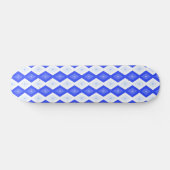 Kreuzenblauw diamantpatroon persoonlijk skateboard (Horizontaal)