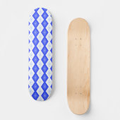 Kreuzenblauw diamantpatroon persoonlijk skateboard (Voorkant)