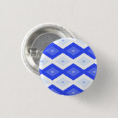 Kreuzenblauw diamantpatroon ronde button 3,2 cm (Voorkant /achterkant)