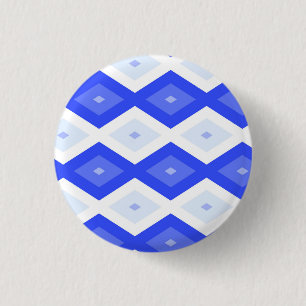 Kreuzenblauw diamantpatroon ronde button 3,2 cm