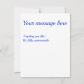 Kreuzenblauw diamantpatroon RSVP kaartje (Achterkant)