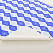 Kreuzenblauw diamantpatroon sherpa deken (3/4)