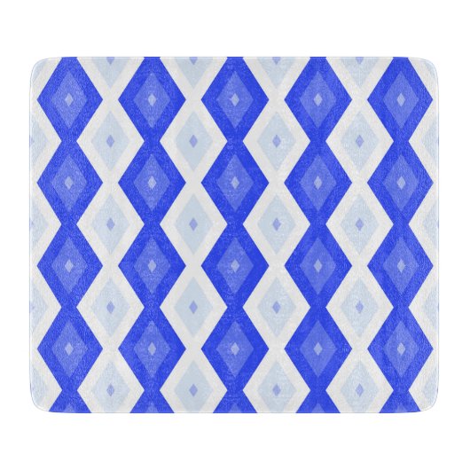 Kreuzenblauw diamantpatroon snijplank (Voorkant)