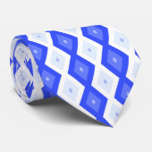 Kreuzenblauw diamantpatroon stropdas (Opgerold)