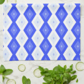 Kreuzenblauw diamantpatroon theedoek (Gevouwen)