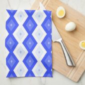 Kreuzenblauw diamantpatroon theedoek (Quarter Fold)