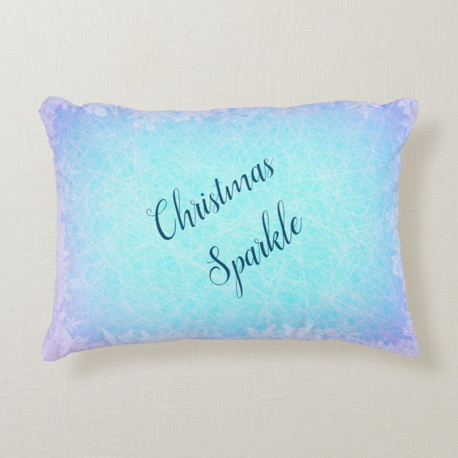Kreuzenblauwe kerstmug accent kussen (Voorkant)