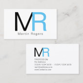 Kreuzengrote initialen bedekking visitekaartje (Voorkant / Achterkant)