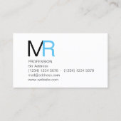 Kreuzengrote initialen bedekking visitekaartje (Achterkant)