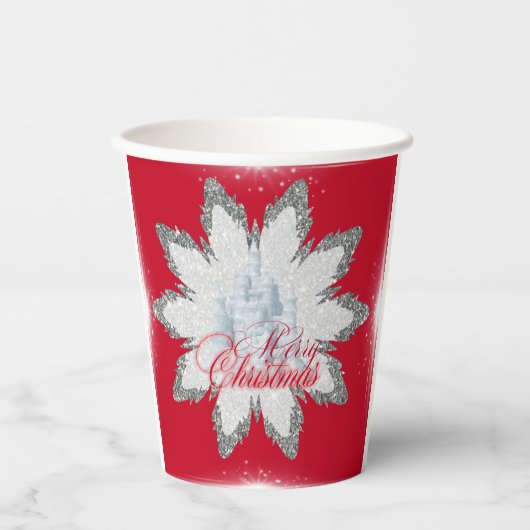 Kreuzenkerstsneeuwvlokken PAPIER CUPS Papieren Bekers (Voorkant)