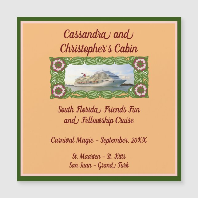 Kreuzenschip Lijst Stateroom deur markeerteken 3 (Voorkant)