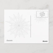 Kreuzspinne im Netz Briefkaart (Achterkant)