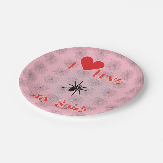 Kreuzspinne im Netz mit Tautropfen wie Perlen Papieren Bordje (Gekanteld)