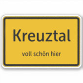 Kreuztal Aufkleber Sticker Autoaufkleber (Voorkant)