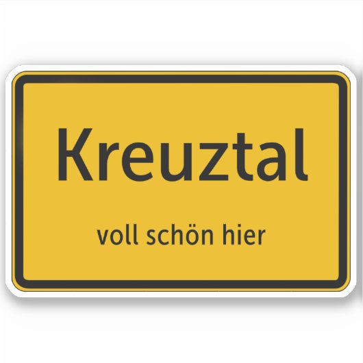 Kreuztal Aufkleber Sticker Autoaufkleber (Voorkant)