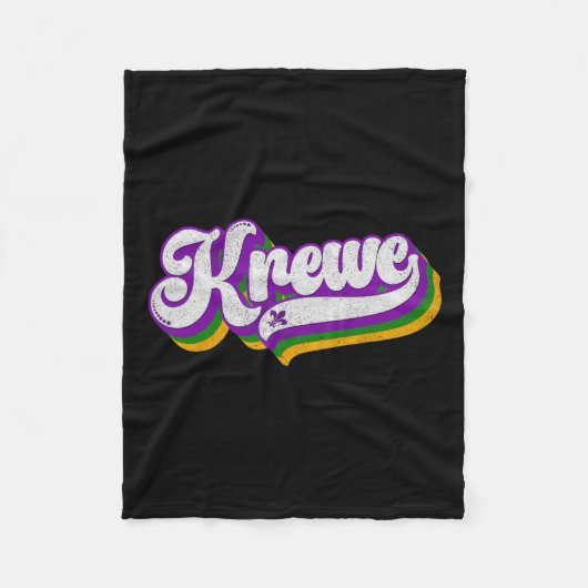 Krewe Mardi Gras Carnaval Kostuum Mannen Vrouwen Fleece Deken (Voorkant)